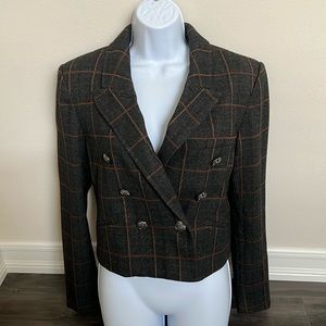 White House Black Market Jacket; tweed cropped
